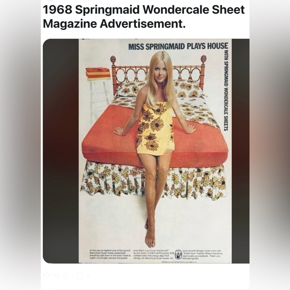 🌼 Springmaid Happy Morning full/double sheet set. Vintage. - Picture 13 of 13